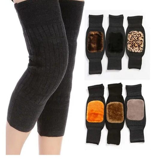 Unisex Cashmere Wool Knee Brace Pads | Winter Warm Thermal Velvet Knee Protectors For Men and Women (Random Color) - MedAir Traders