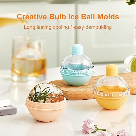 Bulb Ice Cube Hockey Mold Silicone Ice Maker Ball tray (Random color) - MedAir Traders