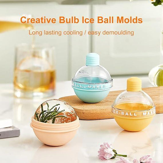 Bulb Ice Cube Hockey Mold Silicone Ice Maker Ball tray (Random color) - MedAir Traders