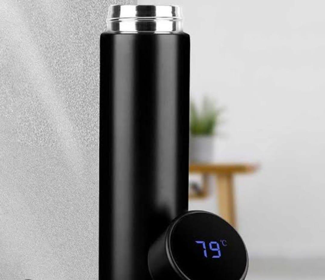 Temperature Display Indicator Insulated Stainless Steel Hot & Cold Flask Bottle (Random Color) (500 ML ) - MedAir Traders