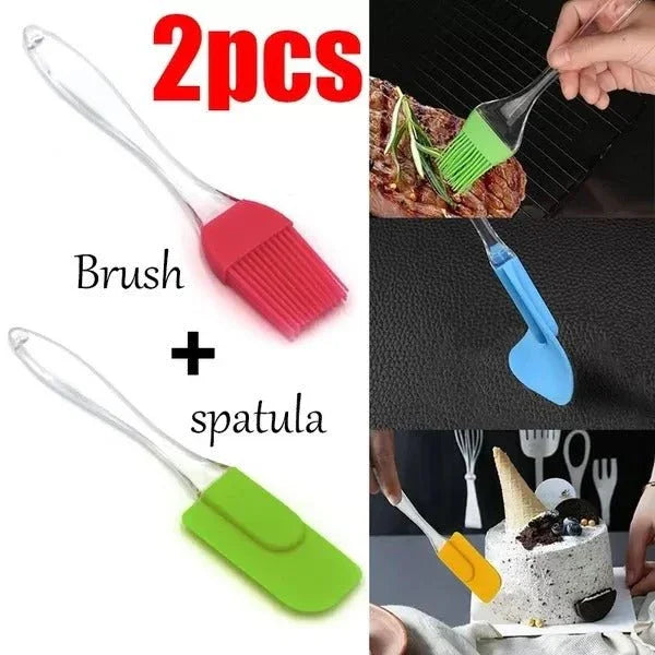 Pack Of 2 - Large Spatula & BBQ Oil Brush - MedAir Traders