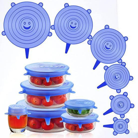 6pcs/set Silicone Lid Spill Stopper Universal Silicone Suction Lid - MedAir Traders