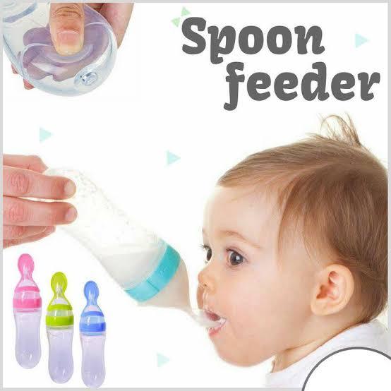 Silicone Baby Spoon Feeder Bottle Feeding (Random Color) - MedAir Traders
