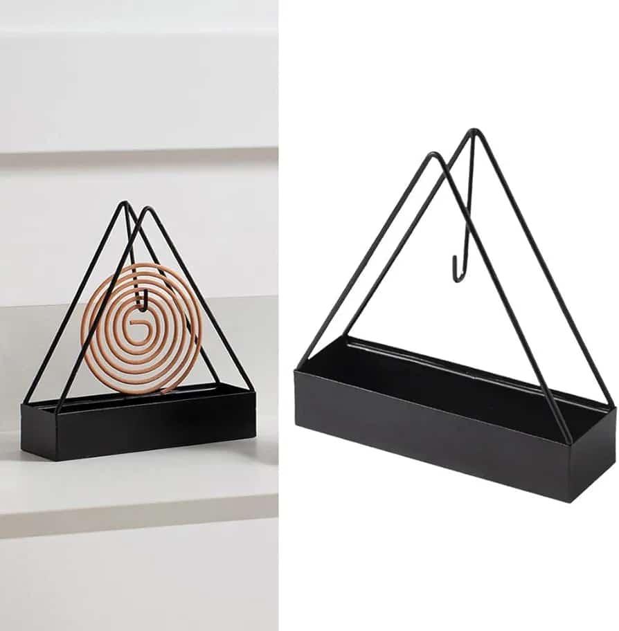 Mosquito Coil Holder Incense Burner Decorative Ornament Craft Triangle (Only black) - MedAir Traders