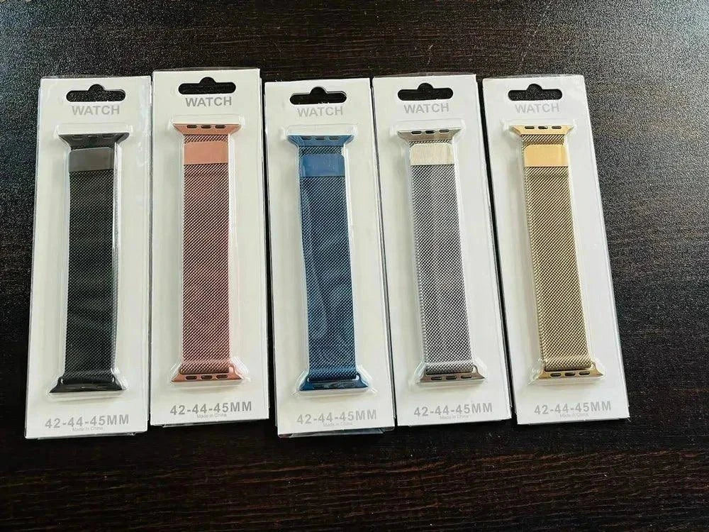 Stainless Steel Milanese Magnetic Mesh Loop Smart Watch Band Strap Metal Watchband - (Random Color & Design) - MedAir Traders