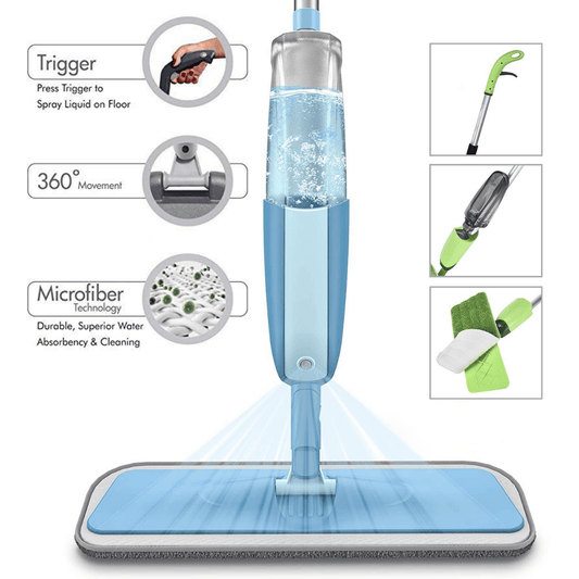 Spray Mop Buy 360° with Refillable Bottle & Pads - Order Now