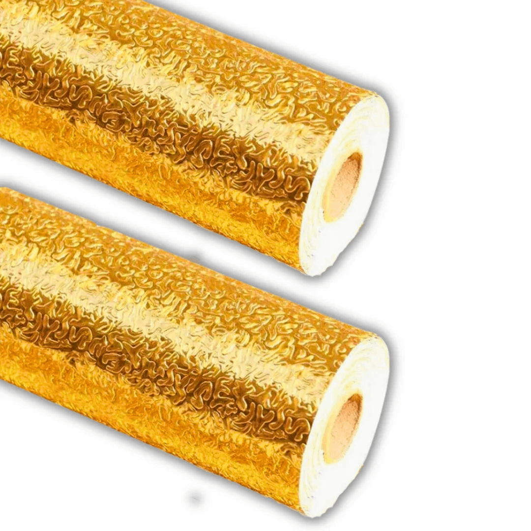 Pack of 2 Golden Aluminum Foil Self-Adhesive Wallpaper - MedAir Traders
