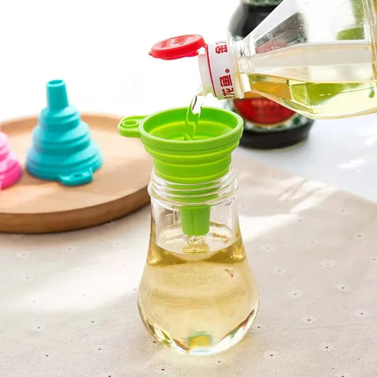 Silicone Oil Funnel, Kitchen Liquid Oil Dispensing Tool (random color) - MedAir Traders