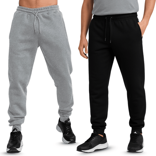 Pack of 2 Men's French Terry Jogger Trousers | ★ Premium - MedAir Traders