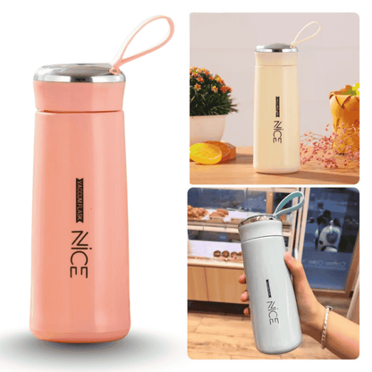 Water Bottle 400ml Double Wall Glass With Box Packing Hot & Cold