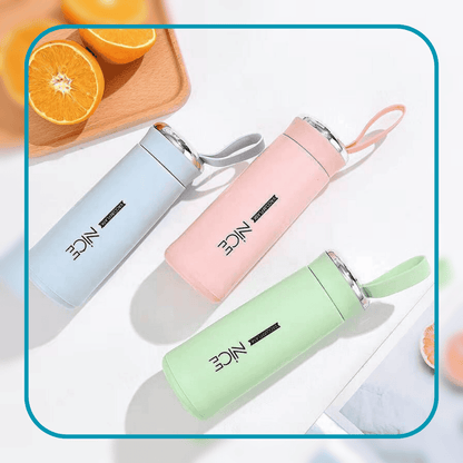 Water Bottle 400ml Double Wall Glass With Box Packing Hot & Cold