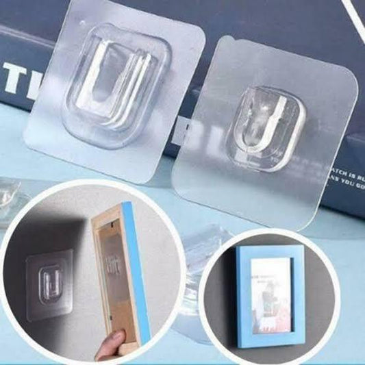 1 Pairs Double Sided Adhesive Wall Mounted Hooks Invisible Traceless Wall Hook - MedAir Traders