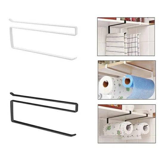 Kitchen Paper Towel Hanger Holder Under Cabinet Roll Rack Space Save Organizer ( random color ) - MedAir Traders