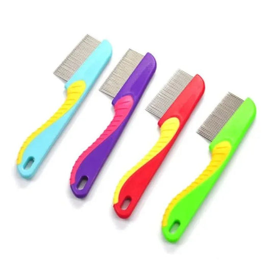 (pack of 3) 100% Stainless Steel Needles Manual Anti Lice Comb Metal Needles For Men Women Comb - Random Color - MedAir Traders