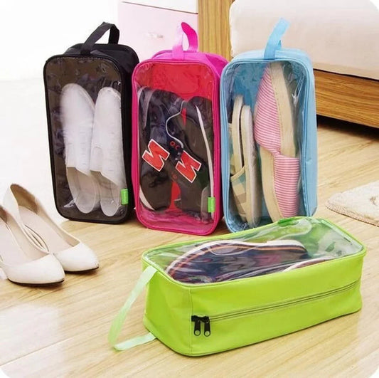 Pack of 2 - Travel Shoes Organizer Storage Bag (Random Color) - MedAir Traders
