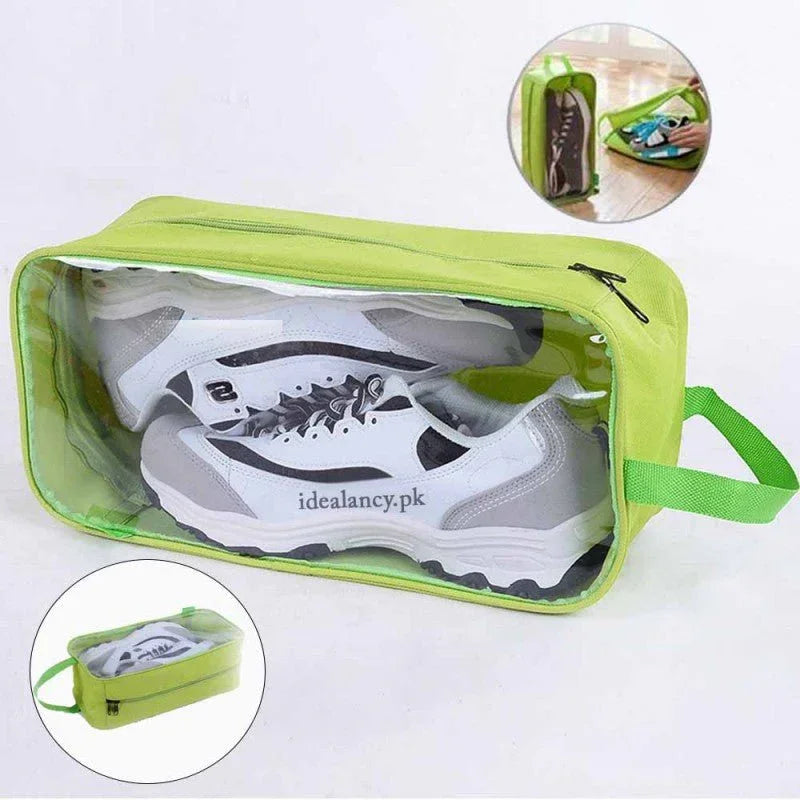 Under Bed Shoe Organizer Bag Clear Light Zip (1 Pairs) | Random color. - MedAir Traders