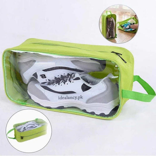 Under Bed Shoe Organizer Bag Clear Light Zip (1 Pairs) | Random color. - MedAir Traders