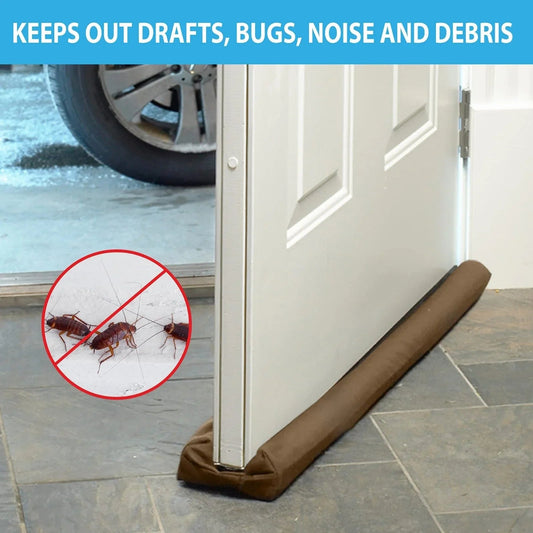 Twin Door Draft Protector - Door Air Lock Foam For Cold Air Window Shutters, Dust Barriers, Insect Repellent(Size 40" (Approx) - MedAir Traders