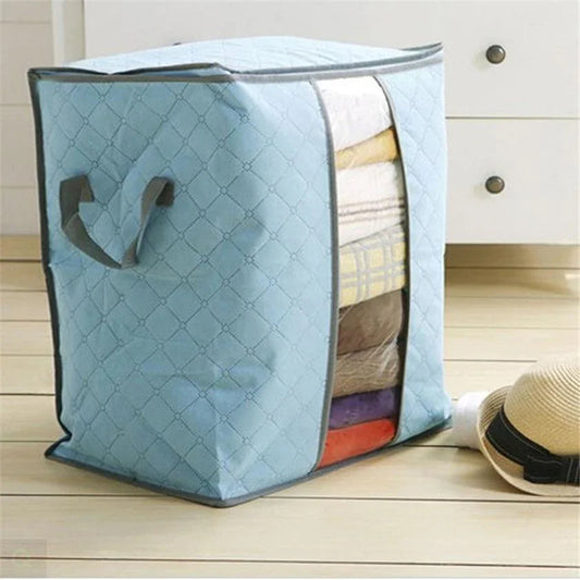 New Waterproof Home Storage Foldable Bag Oxford Cloth Bedding Suits Pillows Organizer Zipper Bag (Random Color) - MedAir Traders