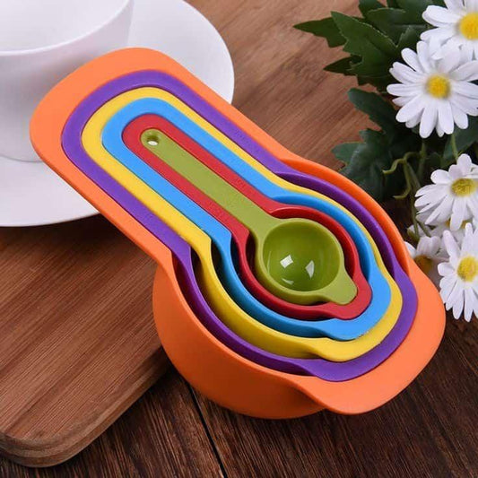 Measuring Cup And Spoon Set - 6Pcs (random colors) - MedAir Traders